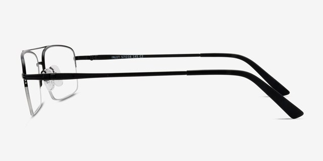 Inlet Black MetalEyeglass Frames from EyeBuyDirect, Side View