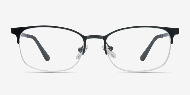 Cornet Black MetalEyeglass Frames from EyeBuyDirect, Front View