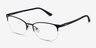Cornet Black MetalEyeglass Frames from EyeBuyDirect, Angle View