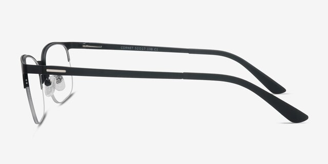 Cornet Black MetalEyeglass Frames from EyeBuyDirect, Side View