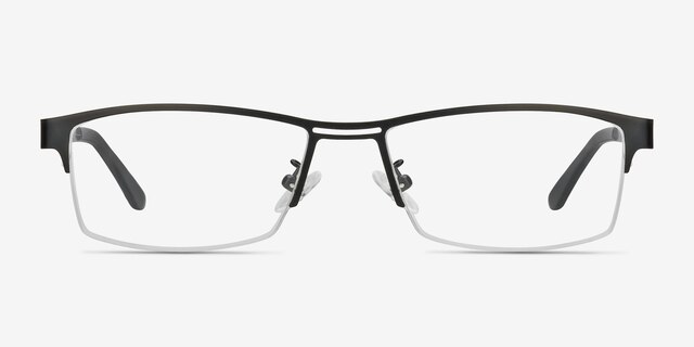 Fife Black MetalEyeglass Frames from EyeBuyDirect, Front View