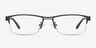 Fife Black MetalEyeglass Frames from EyeBuyDirect, Front View