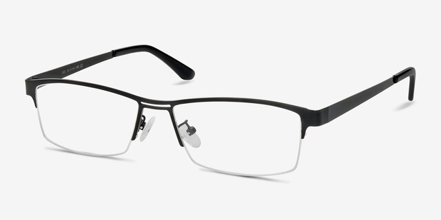 Fife Black MetalEyeglass Frames from EyeBuyDirect, Angle View