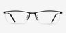 Boon Black MetalEyeglass Frames from EyeBuyDirect, Front View