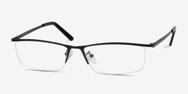 Boon Black MetalEyeglass Frames from EyeBuyDirect, Angle View