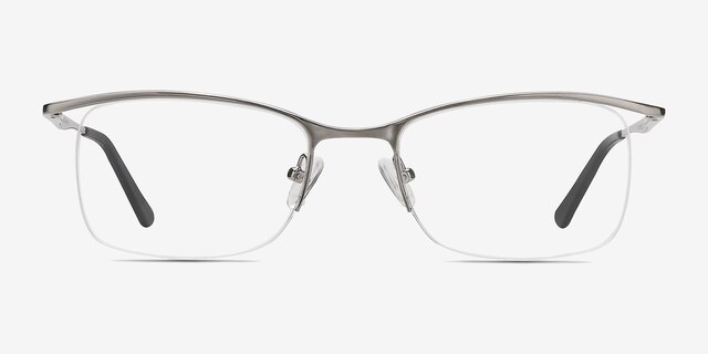 Vespid Light Gunmetal MetalEyeglass Frames from EyeBuyDirect, Front View