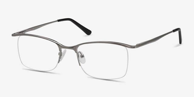Vespid Light Gunmetal MetalEyeglass Frames from EyeBuyDirect, Angle View