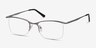 Vespid Light Gunmetal MetalEyeglass Frames from EyeBuyDirect, Angle View