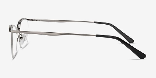 Vespid Light Gunmetal MetalEyeglass Frames from EyeBuyDirect, Side View