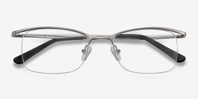 Vespid Light Gunmetal MetalEyeglass Frames from EyeBuyDirect, Closed View