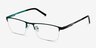 Algorithm Black MetalEyeglass Frames from EyeBuyDirect, Angle View