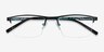 Algorithm Black MetalEyeglass Frames from EyeBuyDirect, Closed View