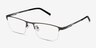 Algorithm Gray MetalEyeglass Frames from EyeBuyDirect, Angle View
