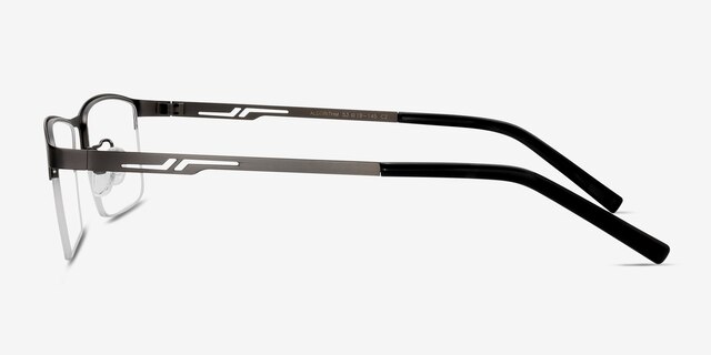 Algorithm Gray MetalEyeglass Frames from EyeBuyDirect, Side View