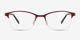 Pearl Rouge Métal Montures de lunettes de vue d'EyeBuyDirect, Vue de Face
