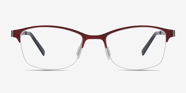 Pearl Rouge MétalMontures de lunettes de vue d'EyeBuyDirect, Vue de Face