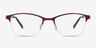 Pearl Rouge MétalMontures de lunettes de vue d'EyeBuyDirect, Vue de Face