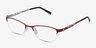 Pearl Rouge MétalMontures de lunettes de vue d'EyeBuyDirect, Vue d'Angle