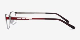 Pearl Rouge Métal Montures de lunettes de vue d'EyeBuyDirect, Vue de Côté