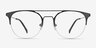 Ascent Black MetalEyeglass Frames from EyeBuyDirect, Front View