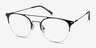 Ascent Black MetalEyeglass Frames from EyeBuyDirect, Angle View