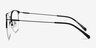 Ascent Black MetalEyeglass Frames from EyeBuyDirect, Side View