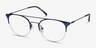 Ascent Navy MetalEyeglass Frames from EyeBuyDirect, Angle View