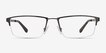 Bowler Gunmetal MetalEyeglass Frames from EyeBuyDirect, Front View