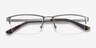 Bowler Gunmetal MétalMontures de lunettes de vue d'EyeBuyDirect, Vue Rapprochée