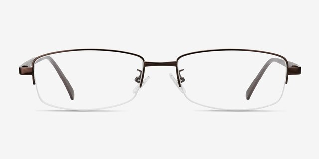 Limit Brown MetalEyeglass Frames from EyeBuyDirect, Front View