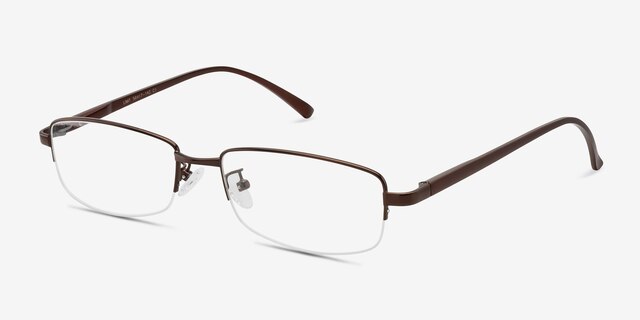 Limit Brown MetalEyeglass Frames from EyeBuyDirect, Angle View