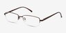 Limit Brown MetalEyeglass Frames from EyeBuyDirect, Angle View