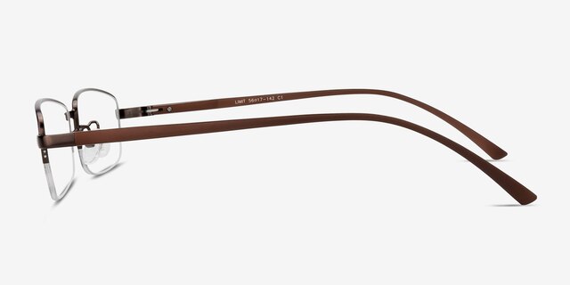 Limit Brown MetalEyeglass Frames from EyeBuyDirect, Side View