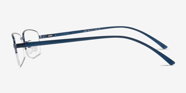 Limit Navy MetalEyeglass Frames from EyeBuyDirect, Side View