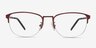 Silox Burgundy MetalEyeglass Frames from EyeBuyDirect, Front View
