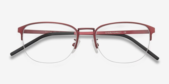 Silox Burgundy MetalEyeglass Frames from EyeBuyDirect, Closed View