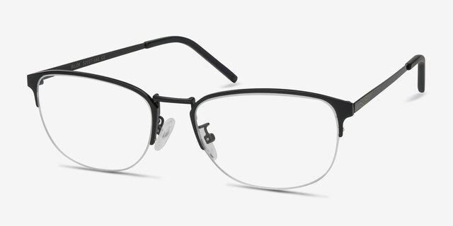 Silox Black MetalEyeglass Frames from EyeBuyDirect, Angle View