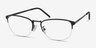 Silox Black MetalEyeglass Frames from EyeBuyDirect, Angle View