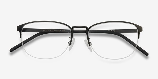 Silox Black MetalEyeglass Frames from EyeBuyDirect, Closed View