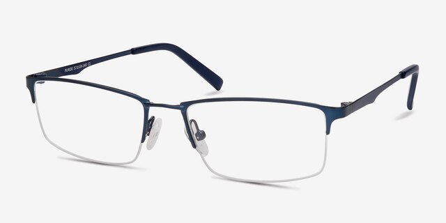 Furox Bleu marine MétalMontures de lunettes de vue d'EyeBuyDirect, Vue d'Angle