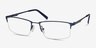 Furox Bleu marine MétalMontures de lunettes de vue d'EyeBuyDirect, Vue d'Angle