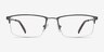 Furox Gunmetal MetalEyeglass Frames from EyeBuyDirect, Front View