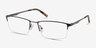 Furox Gunmetal MetalEyeglass Frames from EyeBuyDirect, Angle View