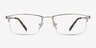 Furox Silver MetalEyeglass Frames from EyeBuyDirect, Front View