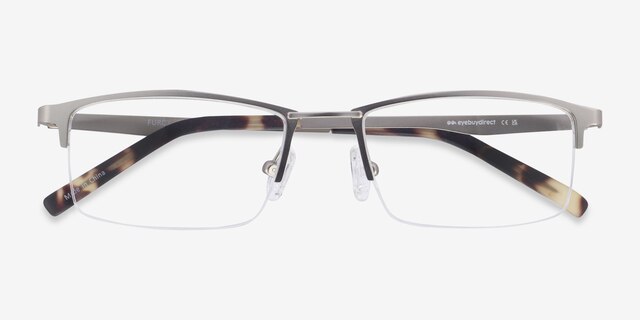 Furox Silver MetalEyeglass Frames from EyeBuyDirect, Closed View