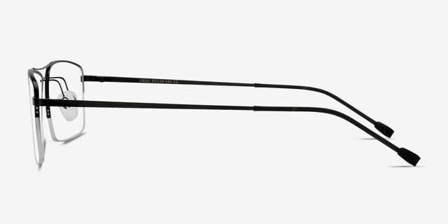 Creel Black MetalEyeglass Frames from EyeBuyDirect, Side View