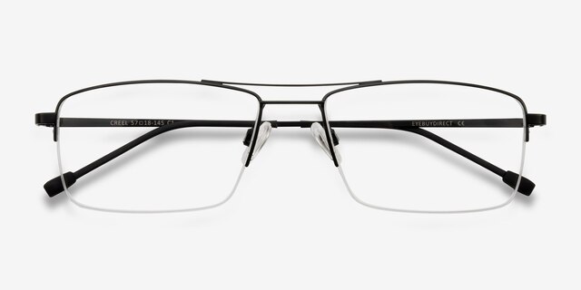 Creel Black MetalEyeglass Frames from EyeBuyDirect, Closed View