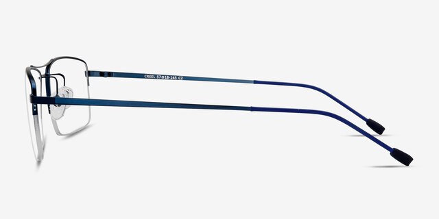 Creel Navy MetalEyeglass Frames from EyeBuyDirect, Side View