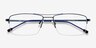 Creel Navy MetalEyeglass Frames from EyeBuyDirect, Closed View
