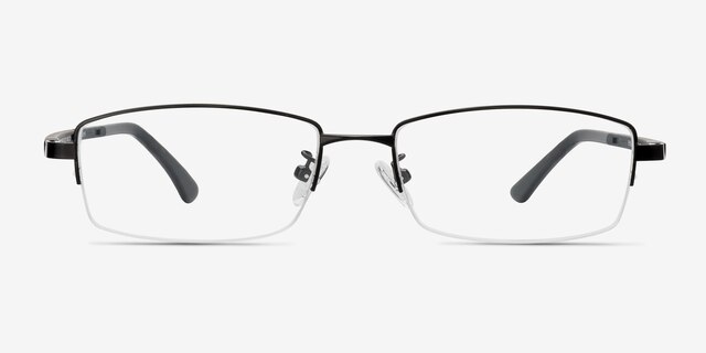 Promenade Black MetalEyeglass Frames from EyeBuyDirect, Front View